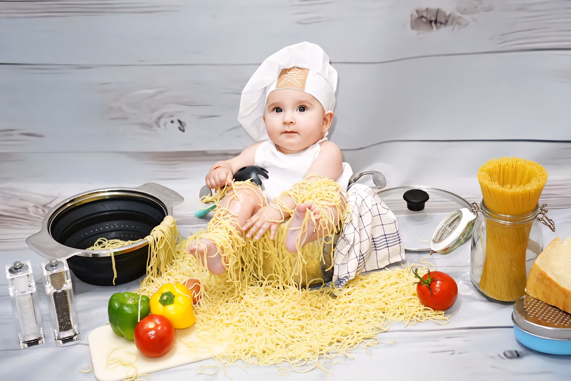 Baby Fotoshooting – lächelndes Baby